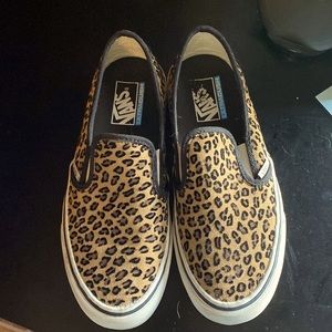 Like new Leopard print Vans.